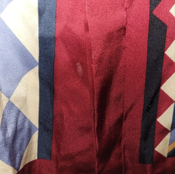 Vintage‎ Ceta Italiana 100% Silk S/S Shirt Blue Men’s 3XL *Flaw* - Picture 6 of 7